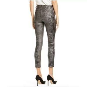 L'agence Margot High Rise Skinny Crocodile Foil Jeans 23